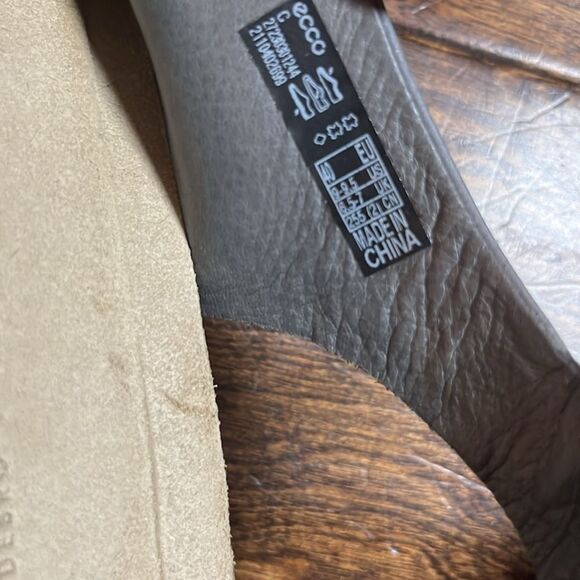 Ecco Titanium Gray Leather Corksphere Wedge, size 40 EU/9-9.5 US - Picture 10 of 10